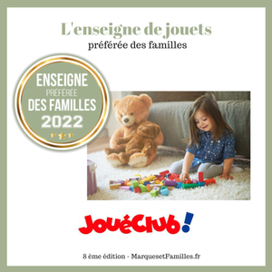 Visuel JouéClub enseigne de jouets préférée des familles 2022