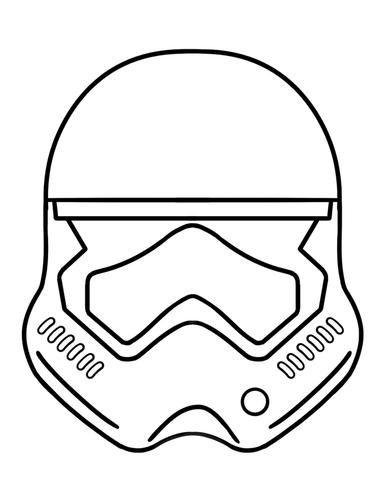 coloriage star wars_TrooperHelmet coloriage star wars_TrooperHelmet