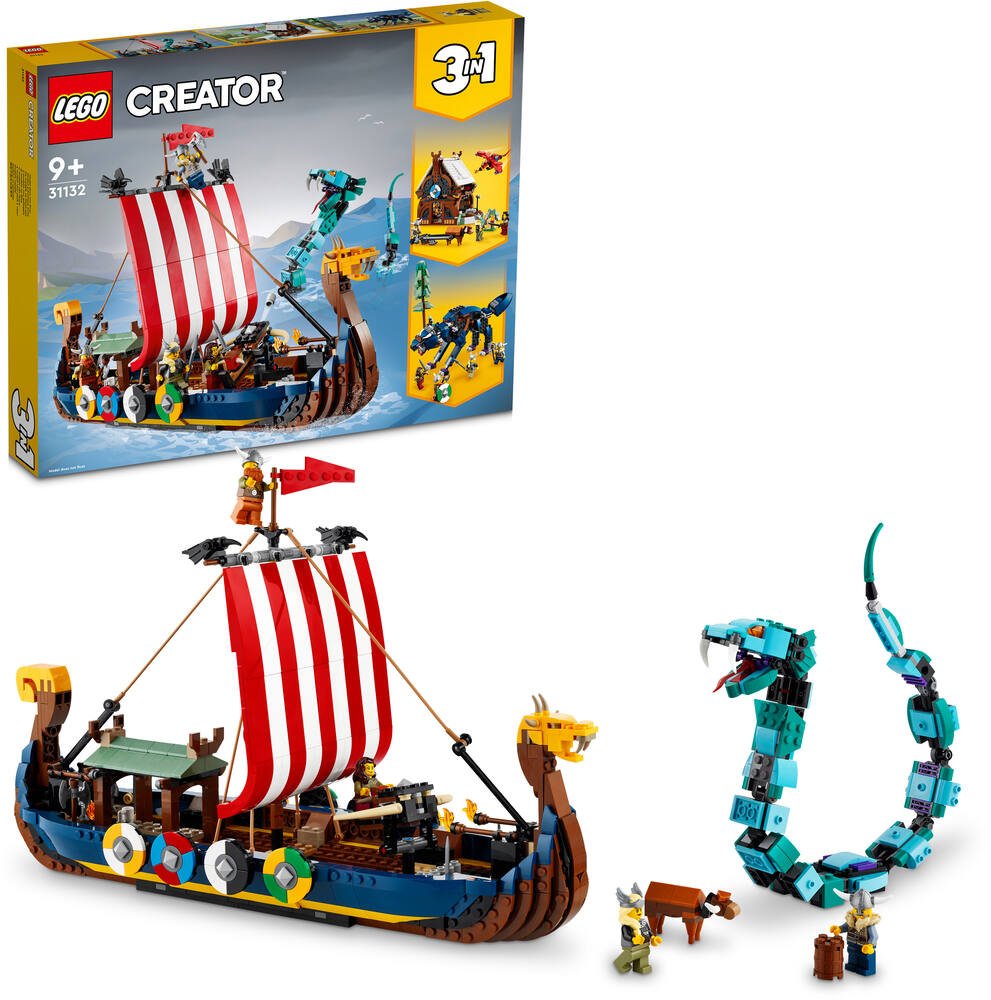 Lego®creator 31132 - le bateau viking et le serpent de midgard