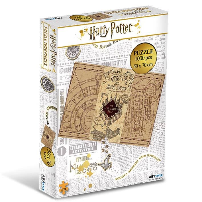 Harry potter - puzzle 1000 piÈces - carte du maraudeur