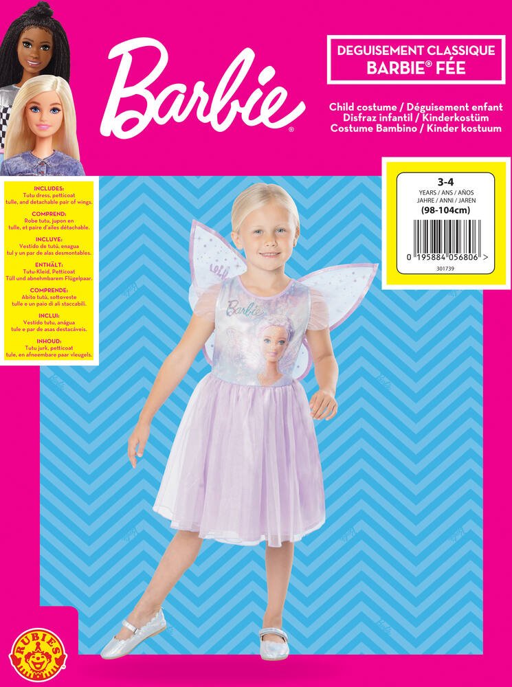Déguisement Barbie fée taille 5-6 ans