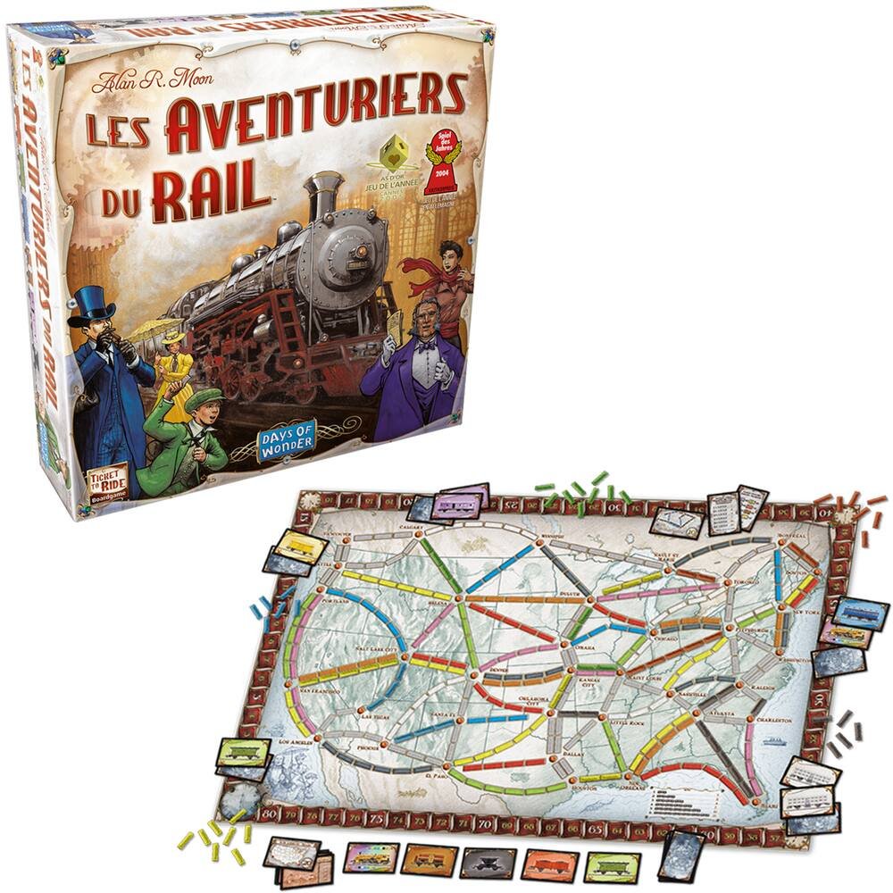 Les Aventuriers du rail - Jeux de société et stratégie - JEUX, JOUETS -   - Livres + cadeaux + jeux
