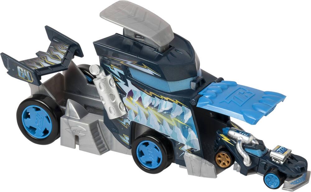 T-Racers Mix´N Race Fire Launcher Truck–Launcher Truck with Fire Details.Contains 1 Exclusive Vehicle - Push the Trigger to Launch. Compatible with