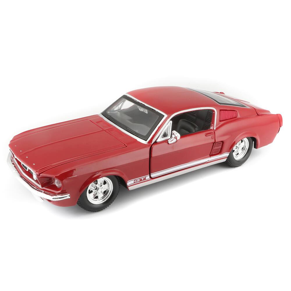 Ford mustang gt 1967 rouge 1/24eme, vehicules-garages
