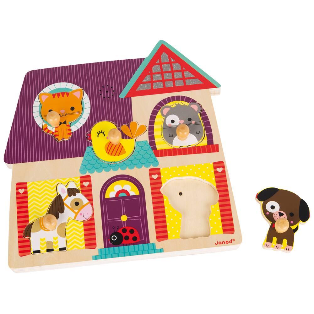 Puzzle Musical Bois 5 Pieces Mes Petits Compagnons Puzzle Joueclub