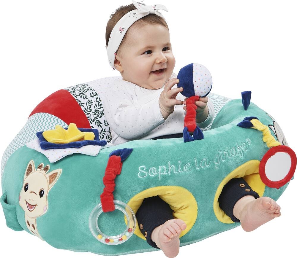 Sophie la Girafe - Coussin d'activités Cosy Play pour bébé - réversible  avec une face détente et une face éveil - Jouet premier age - dès la  naissance
