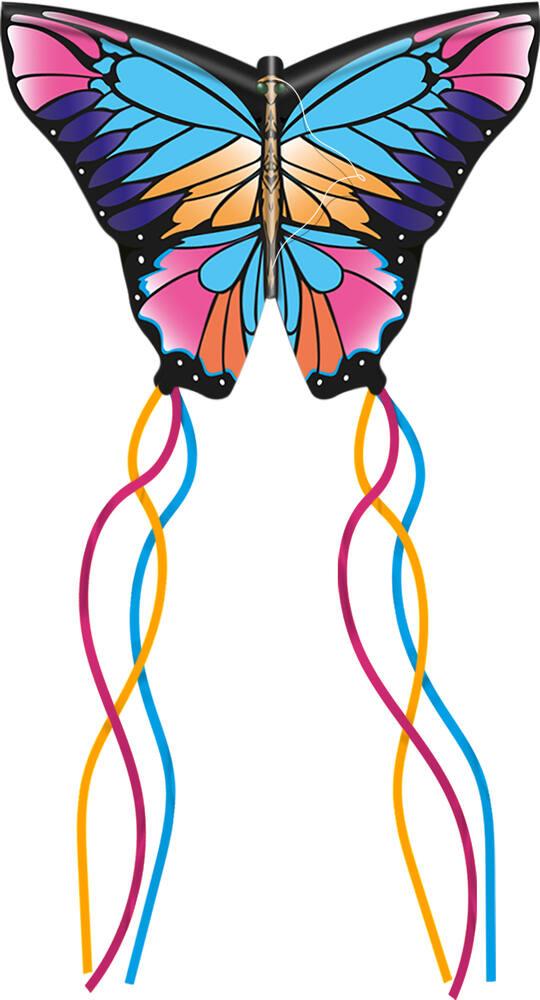 Touch The Sky Cerf-volant Papillon Bleu – Facile à Voler, Structure Légère, Tiges En Fibre De Verre, Débutants Et Confirmés