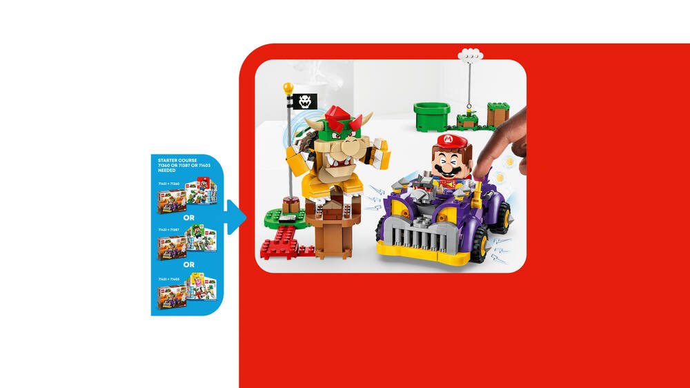 LEGO Super Mario 71431 Ensemble d'Extension Bolide de Bowser, Jouet de Kart  pour Enfants Dès 8 Ans avec Figurine Bowser pas cher 
