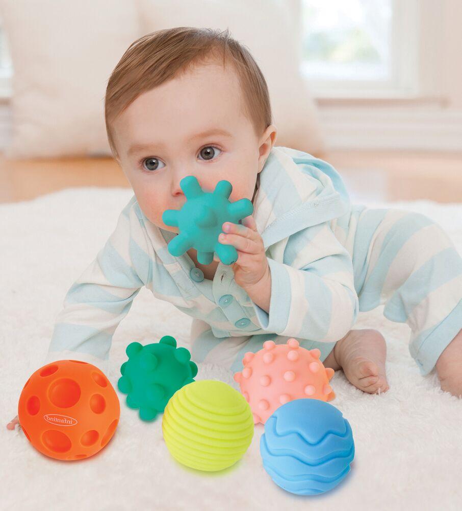 DAKLUNAR Kit De 6 Balles Sensorielles Pour Bébé - Texturées, Couleurs Vives, Jouet D'Éveil Montessori, Motricité Fine, Bain Inclus
