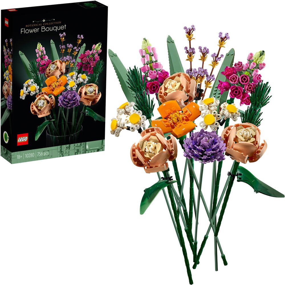 Ensemble de Lego de bouquet de fleurs, blocs de construction de fleurs, kit  de bouquet de fleurs artificielles bricolage briques de fleurs créatives  nouveau 2022, orchidée/tournesol/rose 