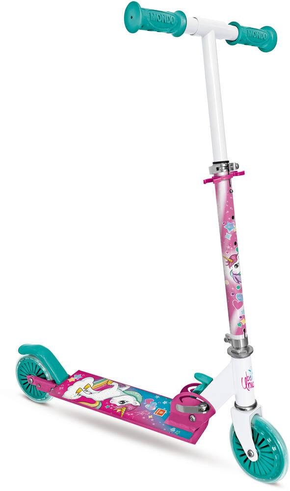 Trottinette Licorne 2-en-1 Rose Et Bleue - Grossman Ozbozz - 4 Roues Pliable Pour Enfants Dès 2 Ans
