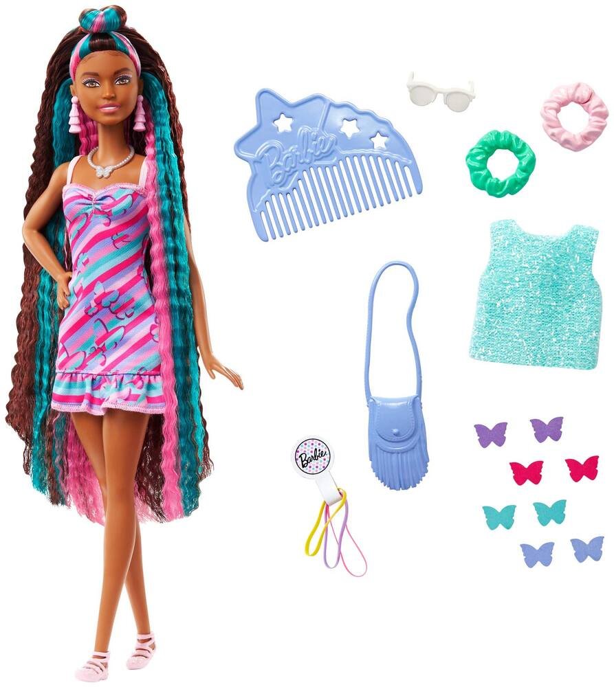 Barbie poupee ultra-cheveux noirs 22 cm, poupees