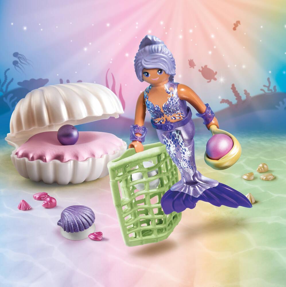 19 Pièces Jeu De Piscine Sirène – 2 Coquillages, 2 Sirènes Et 15 Diamants – Jouet De Plongée Et Entraînement Pour Bain, Piscine, Plage – Cadeau Enfant