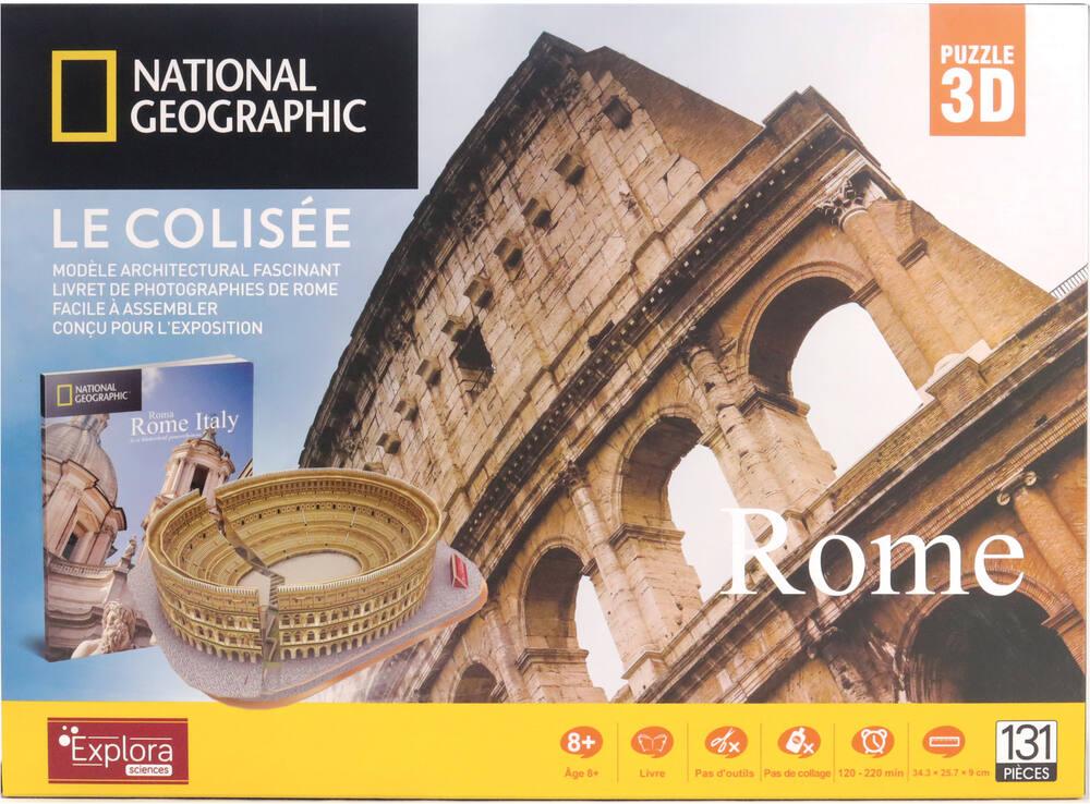 National Geographic – Puzzle 3D Colisée – 131 Pièces – Maquette à Construire – Dès 8 Ans – Déco Réaliste