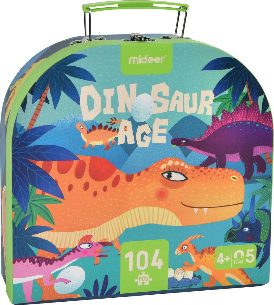 VALISE PUZZLE DINOSAURES 104 PIECES