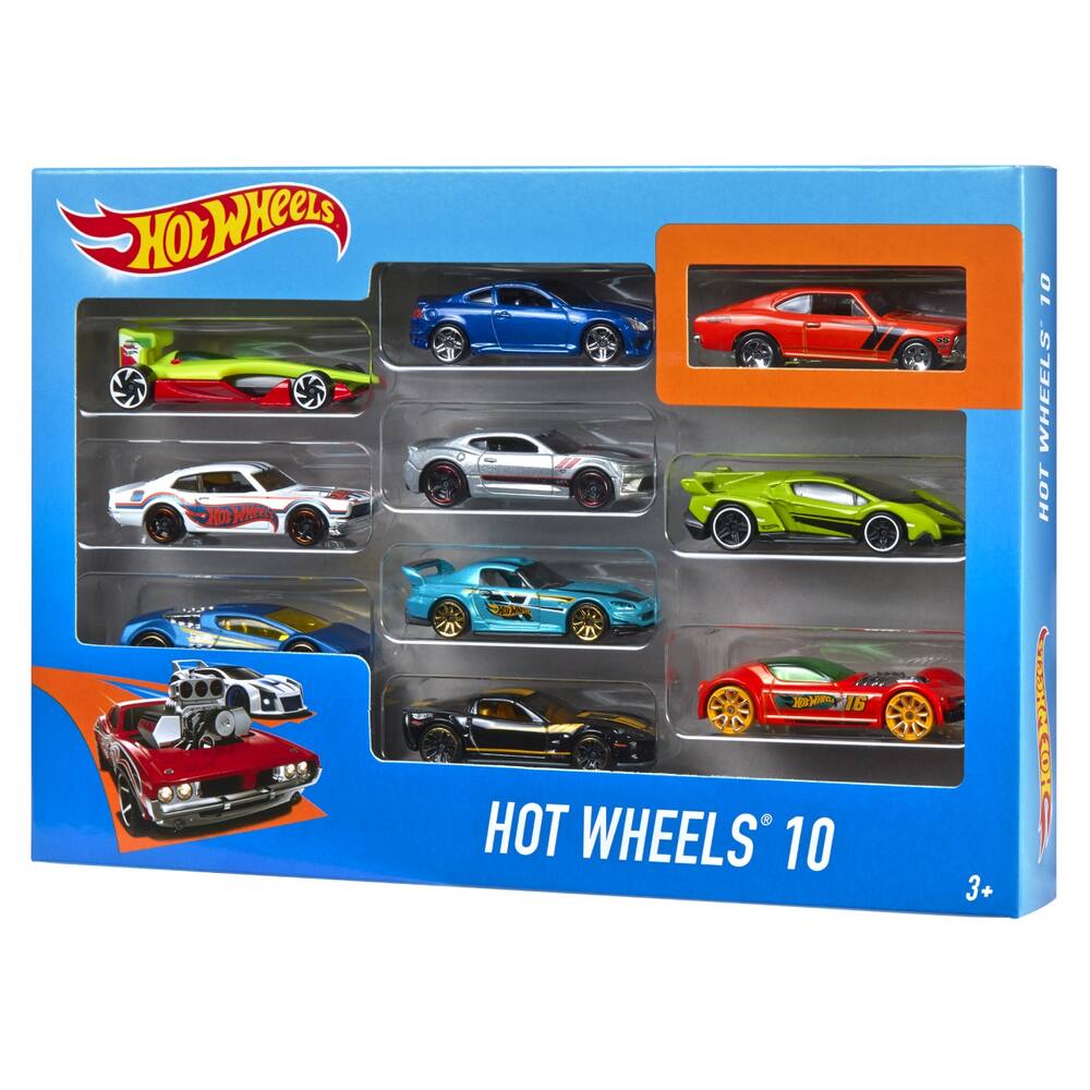 Coffret 10 véhicules – Hot Wheels voitures miniatures –