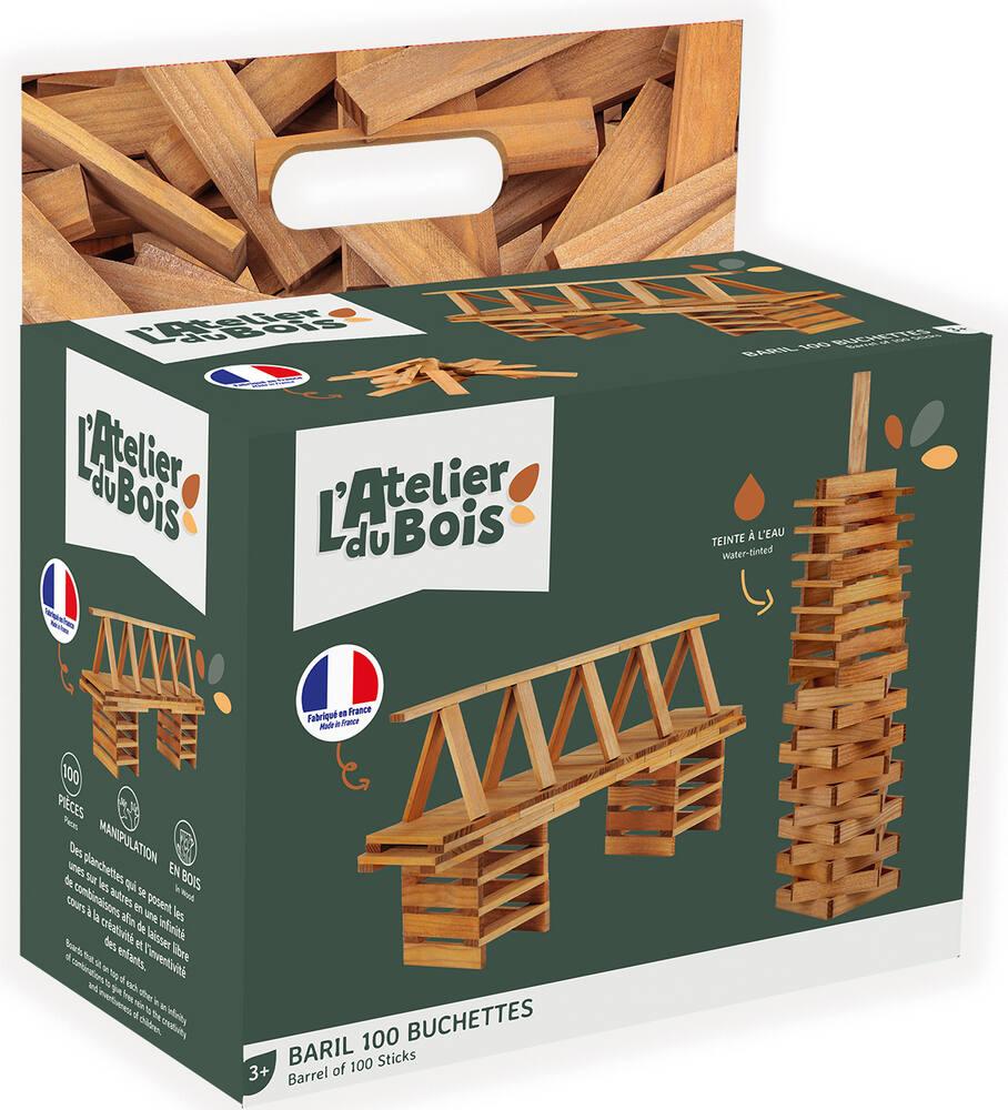 Miniatures adhésives en bois Etoile 12 pcs