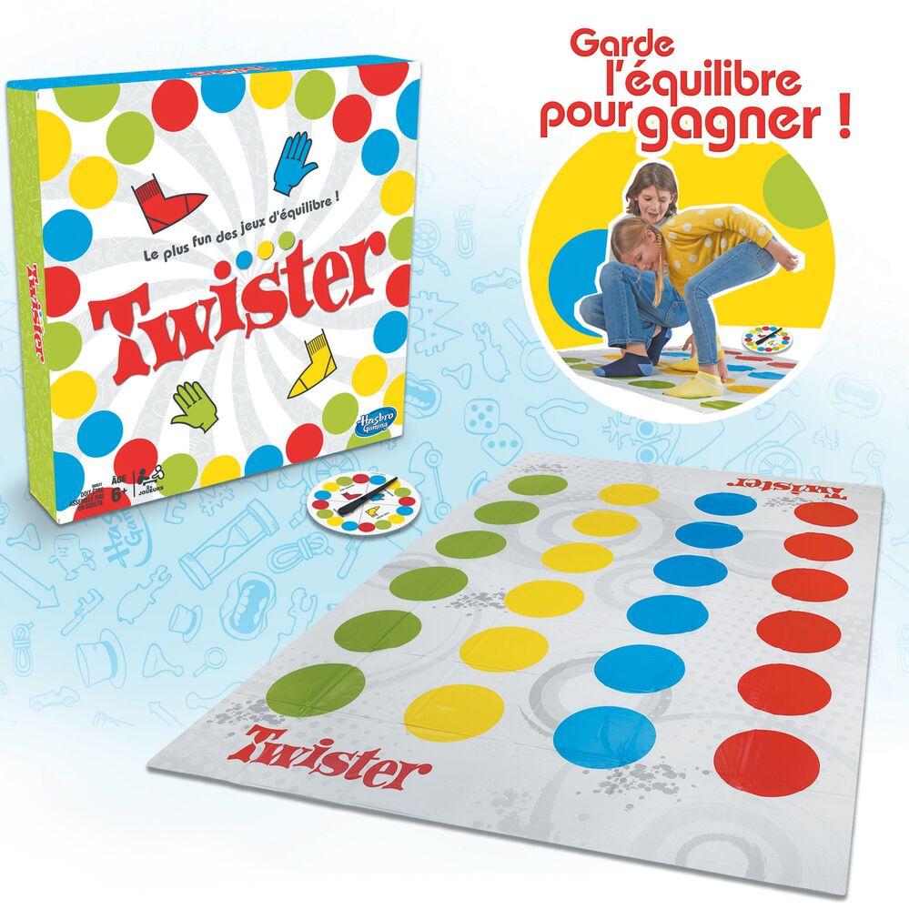 Twister Géant - Jeu De Société Pour Enfants 6 Ans Et Plus, 2 Joueurs Ou Plus, Jeu Interactif Familial