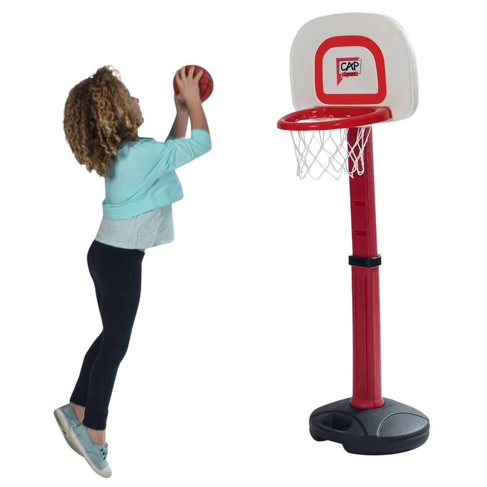 Yavso Panier de Basket Réglable 97-170cm Panneau de Basket sur Pied avec Dispositif de Pointage Jouet Intérieur et Extérieur pour Enfant 3 Ans+ 