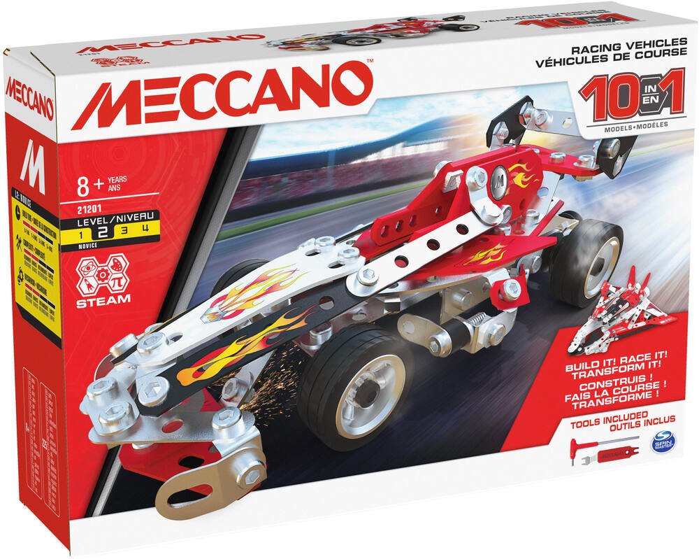 Vehicules de course - 10 modeles meccano, jeux de constructions &  maquettes