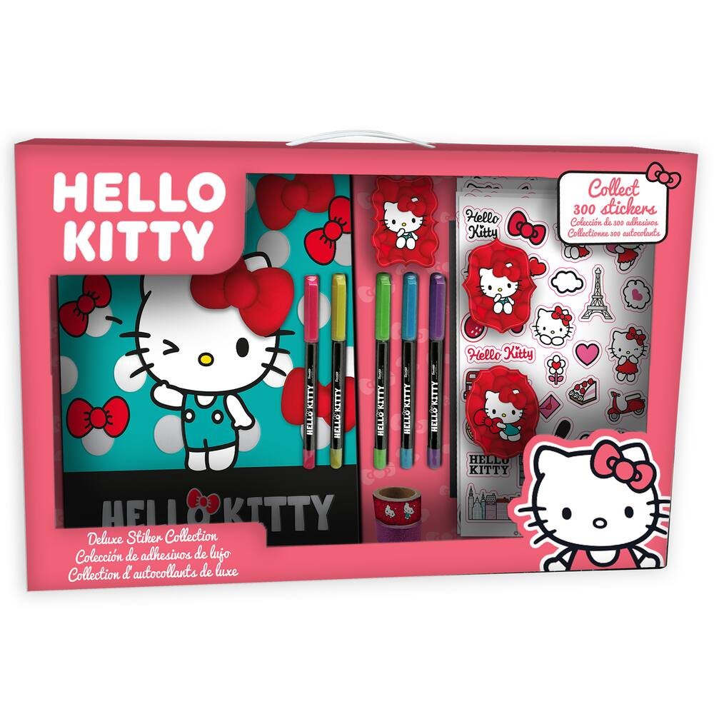 Hello kitty - coffret papeterie, comme a l'ecole - rentree scolaire