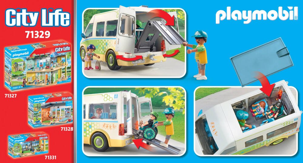 Playmobil 71094 Bus Scolaire- City Life - L'école - véhicule Enfants :  PLAYMOBIL®: : Jeux et Jouets