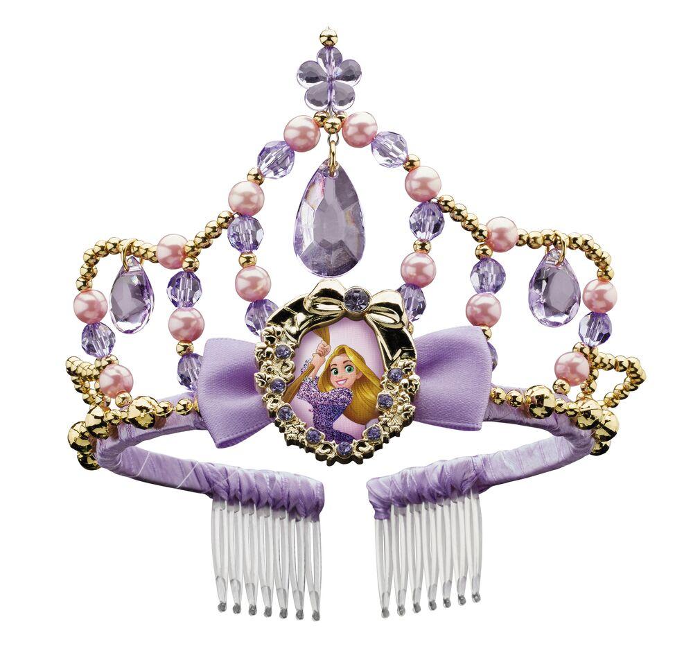 HOUSTAR Deguisement Princesse Fille, Raiponce Robe Princesse Fille Avec Couronne Princesse Ensemble Rapunzel Robe Princesse Amz B