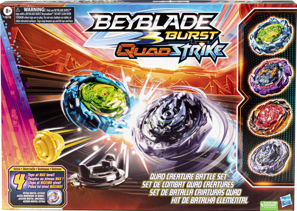 Set de combat Beyblade Burst QuadDrive avec une arène et deux