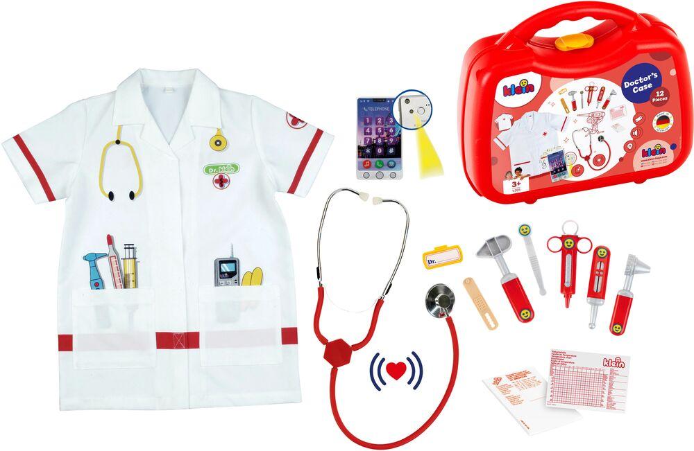 Mallette De Docteur 29 Pièces – Blouse Blanche, Calot, Stéthoscope Fonctionnel – Jeu D'imitation – Dès 3 Ans