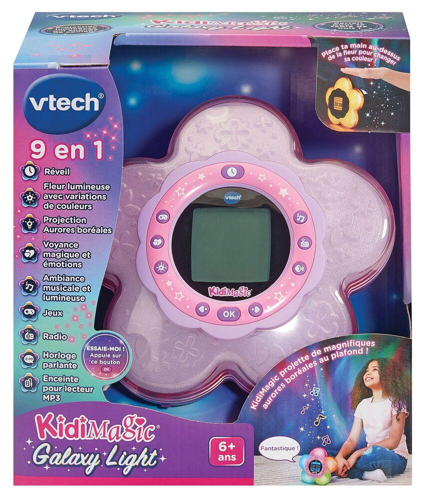 Réveil Projecteur VTech KidiMagic Galaxy - 9 En 1, Aurores Boréales, Radio, Jeux