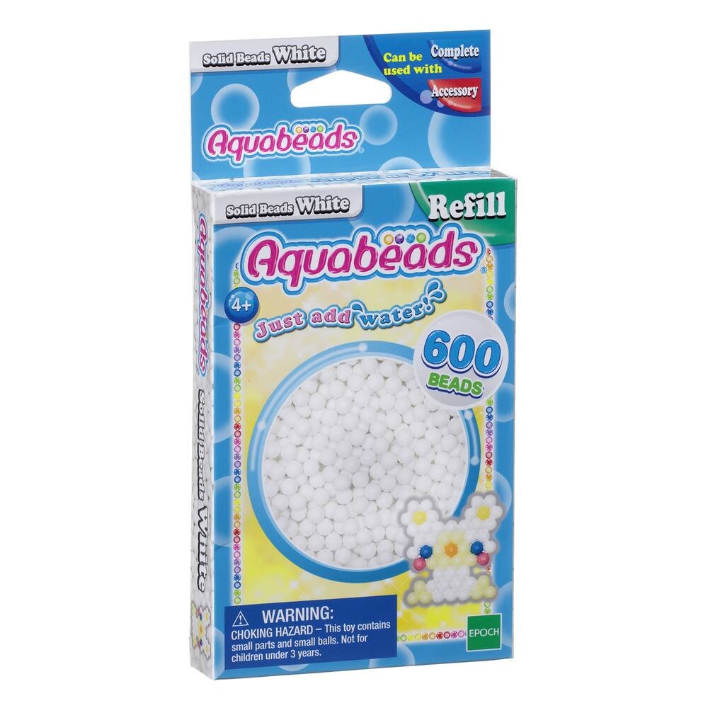 Recharge 600 perles blanches aquabeads