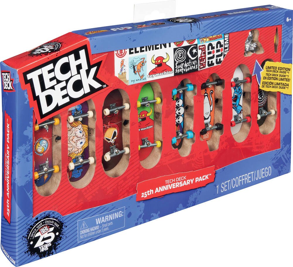 Tech deck - coffret 25e anniversaire 8 finger skates
