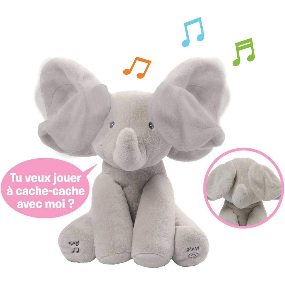 Peluche Flappy, Joue à cache cache avec Flappy l'adorable éléphant 🐘🧸, By JoueClub Champagnole