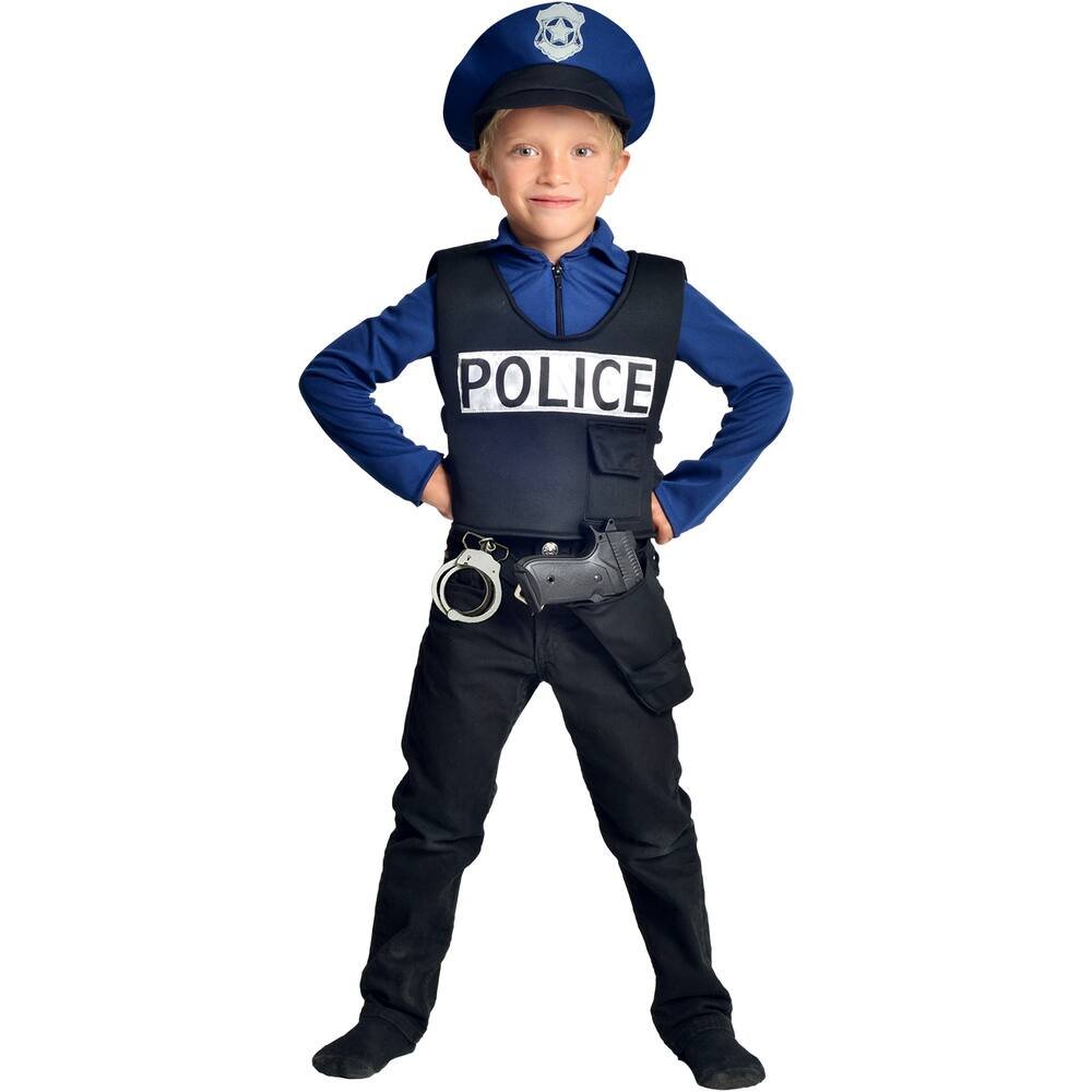 Déguisement policier bleu marine garçon - Vegaooparty