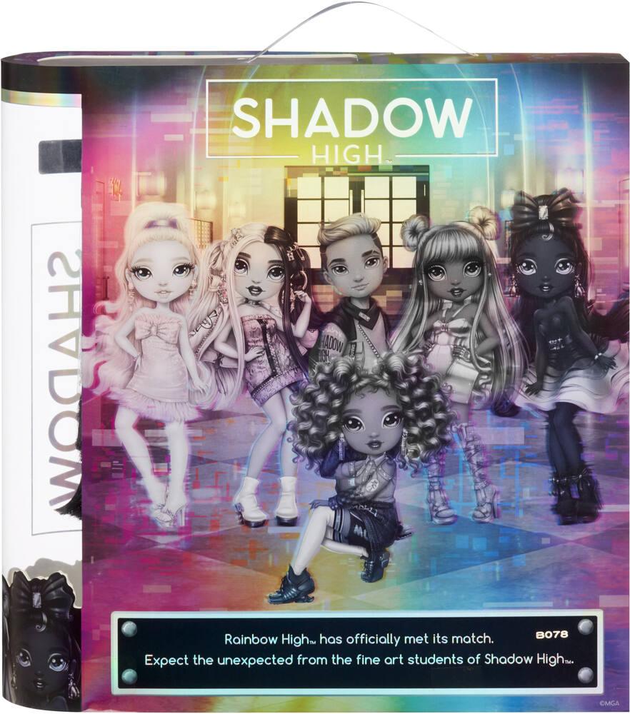 Rainbow High Shadow High Series - HEATHER GRAYSON - Poupée Mannequin en Teinte de Gris avec des Cheveux Blancs et Noirs, 2 Tenues de Créateur et des Accessoires - À Collectionner