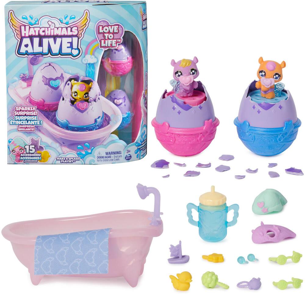 Hatchimals pack de 2 hatchimals et douche color change figurines joueclub
