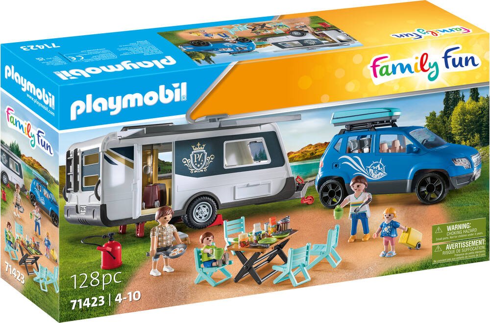 Famille avec voiture et caravane 71423, jeux de constructions & maquettes