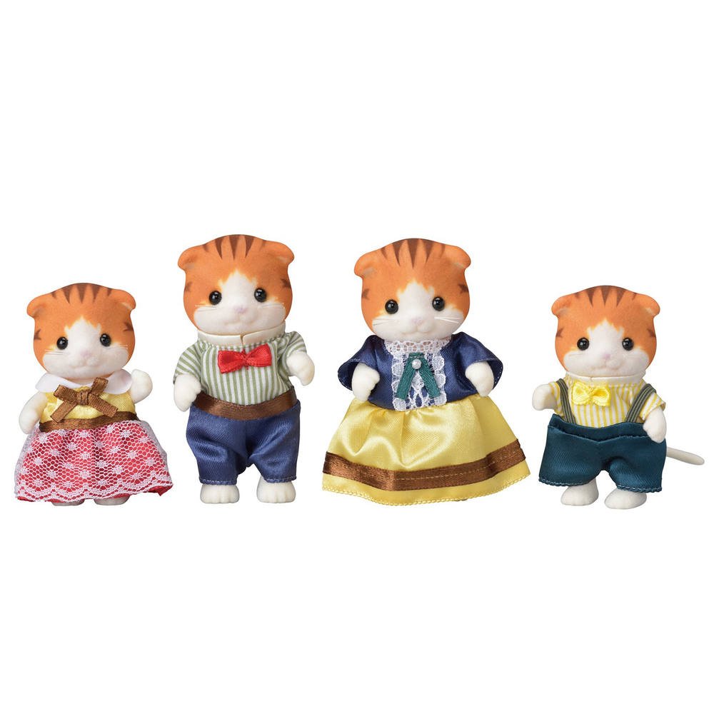 Famille Chat Roux Sylvanian Figurines Joueclub