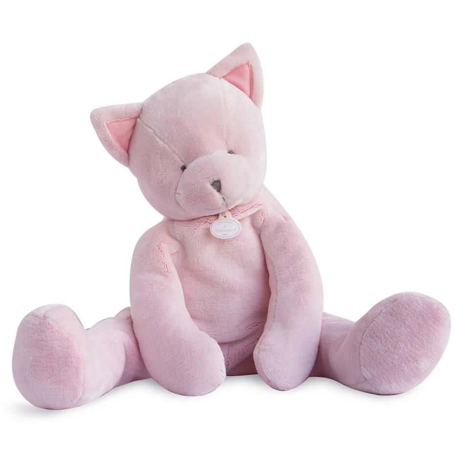 peluche chat rose