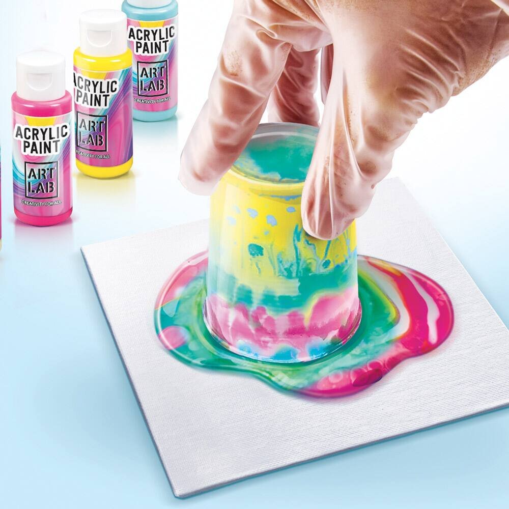 ART LAB Pouring Paint - Kit de Peinture theme Rainbow - Coffret