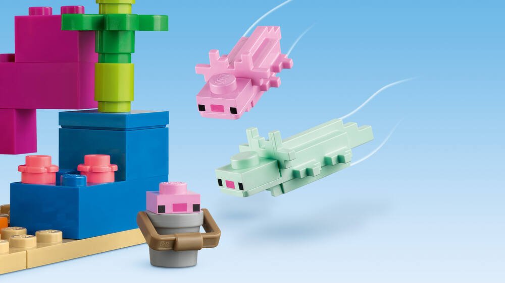 Soldes LEGO Minecraft - La maison axolotl (21247) 2024 au meilleur prix sur