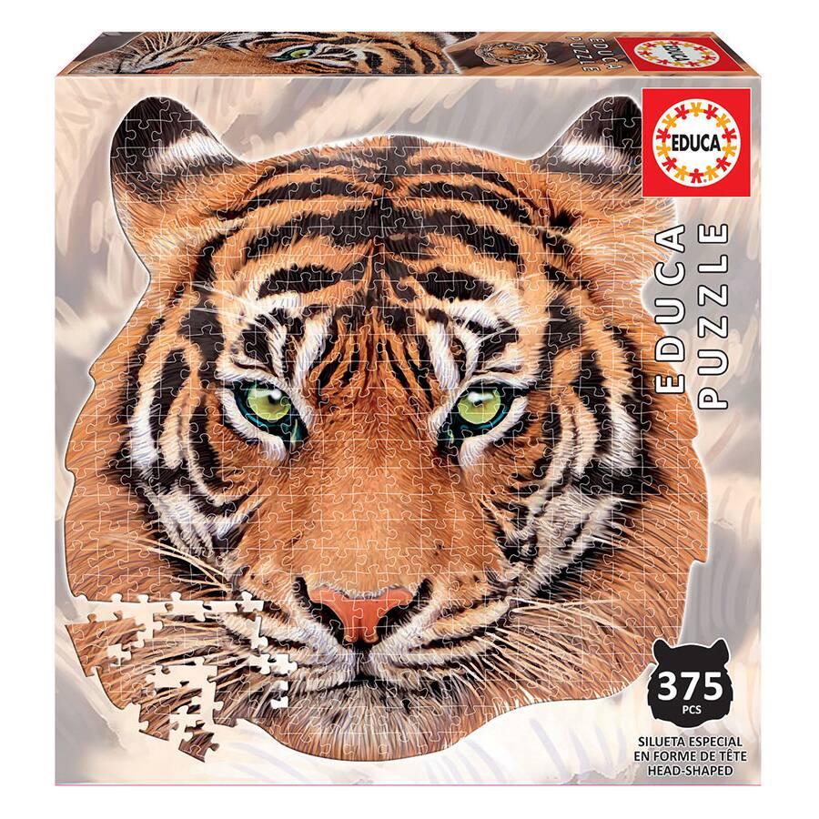 Puzzle 375 Pieces Silhouette Tete De Tigre Puzzle Joueclub