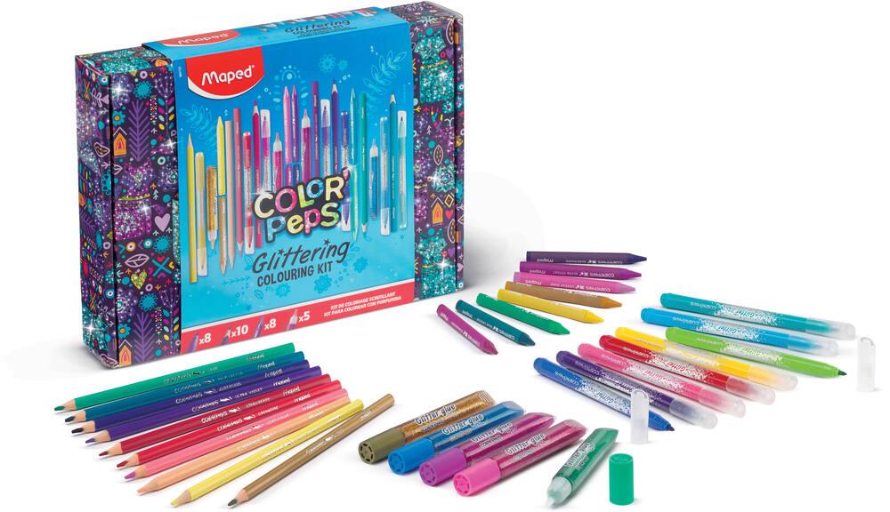 Partituki Lot De 20 Étuis à Colorier Et 20 X 5 Crayons Cire – Non Toxique CE, Lavable Et Réutilisable – Idéal Pour Fêtes D’Anniversaire Et Sacs Surprise