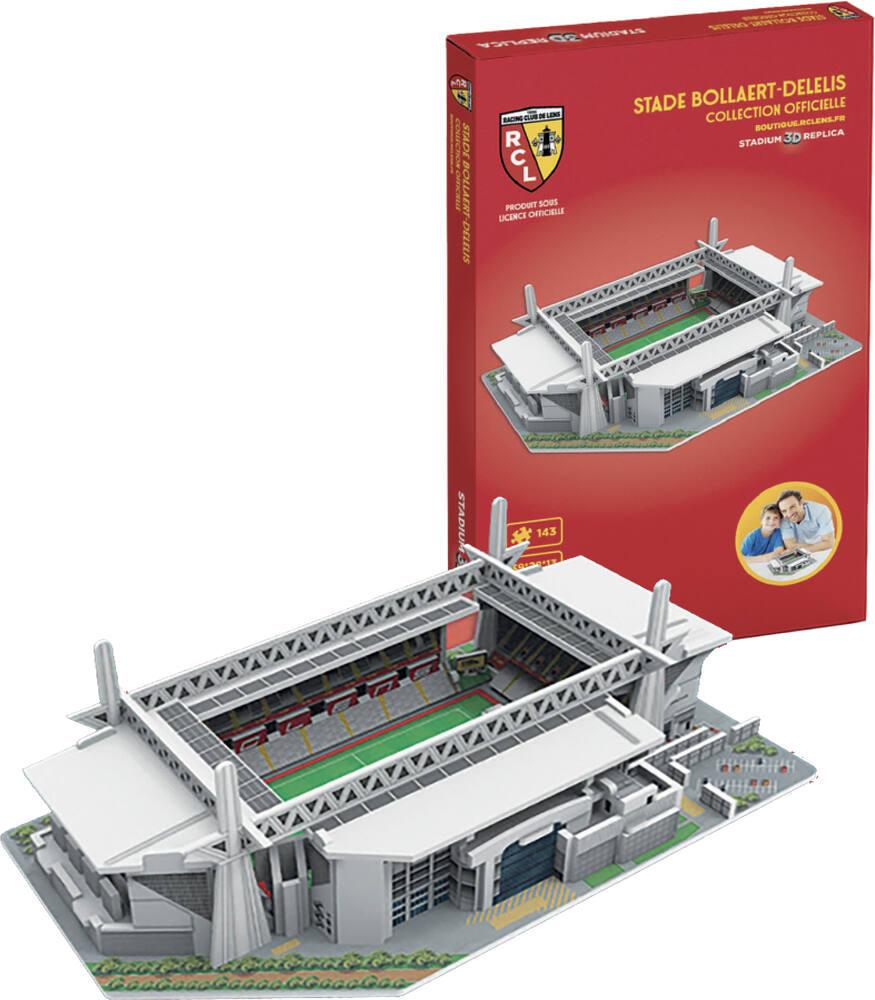 Puzzle 3D Mini Stade Bollaert RC Lens - Maquette 19x19x5 Cm à Monter Sans Colle