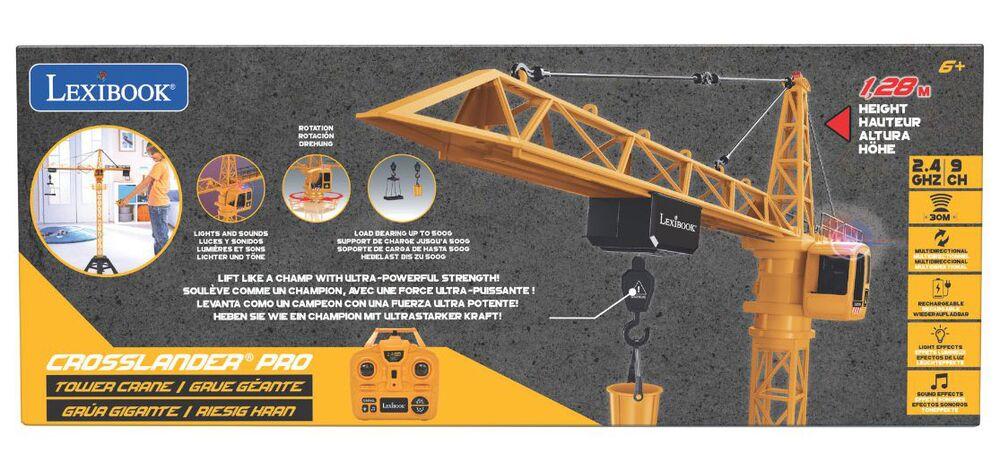 Joellfuner 1:14 Grue Gru Giocattolo per Bambinis, 2,4G Gru Telecomandata avec Lumières et Sons, Grande Grue RC con 2 Utensili, Cadeau pour Garçons de 3 à 12 Ans (Extra Grande