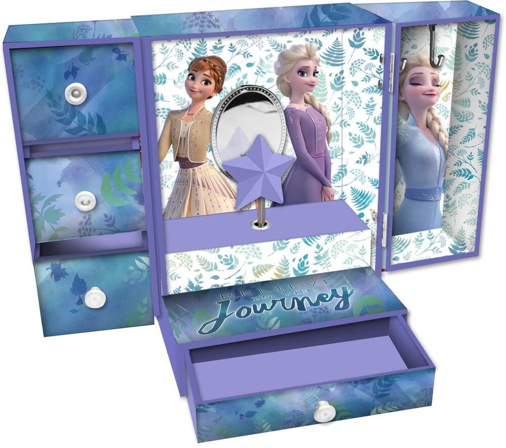 La reine des neiges 2 -boite a bijoux musicale armoire, jeux d'imitation