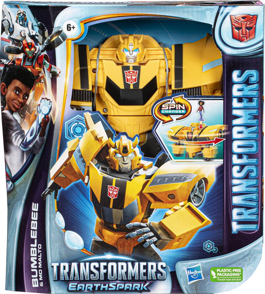 Transformers earthspark spin changer bumblebee et mo malto
