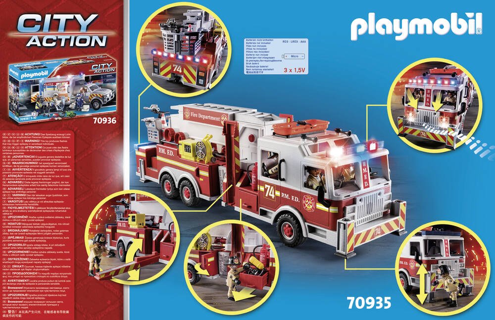 Camion de pompiers avec echelle - 70935, jeux de constructions & maquettes