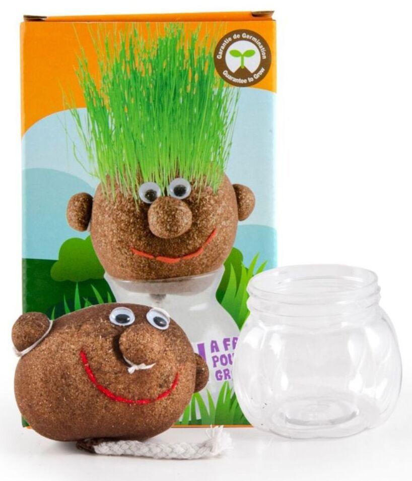 Kim’Play – Tête à Pousser Avec Graines De Gazon – 8 X 8 Cm – Jouet Rigolo Pour Faire Pousser Des Cheveux – Usage Familial