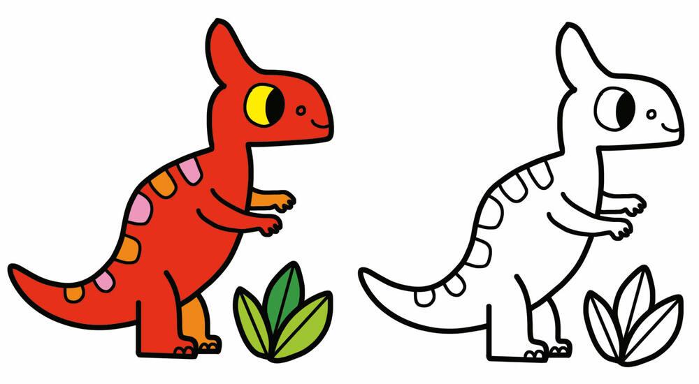 Set De Coloriage Dinosaures - 12 Mini-livres + 12 Crayons Cire Empilables (8 Couleurs En 1) - Cadeau Anniversaire Enfant